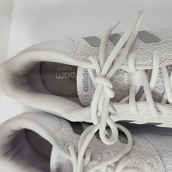 Adidas Women's White Classic Cloudfoam Lace Up Running Comfy Sneakers, sz 7.5 - Picture 7 of 13